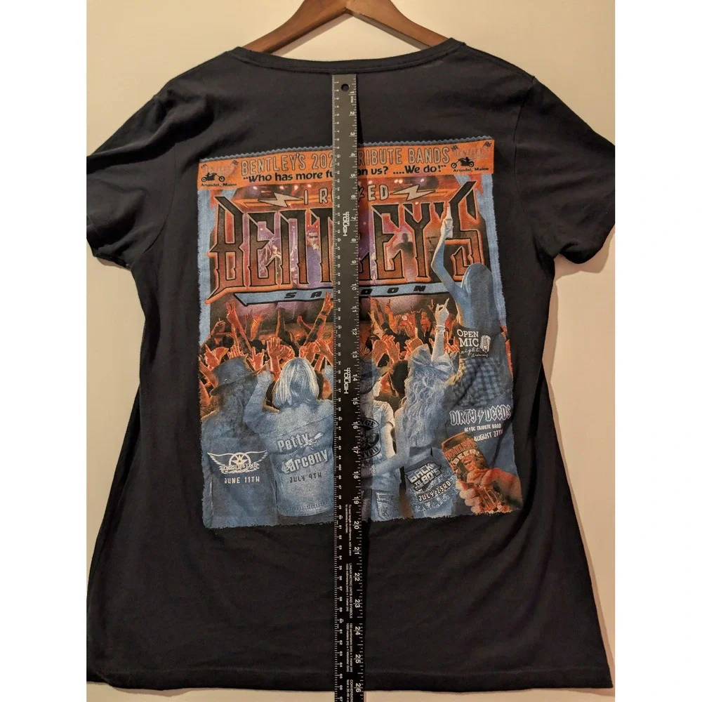 Bentley's Saloon T-Shirt Womens XXL Black Excellent 2022 Tribute Bands Graphic